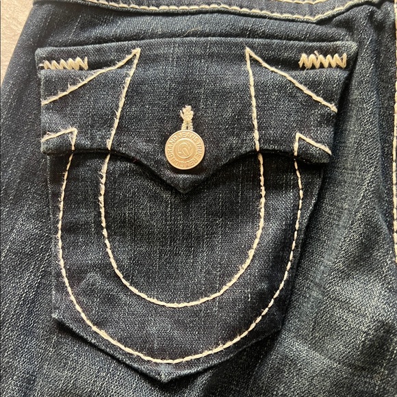 Vintage True Religion Indigo low rise Flare Jeans; women’s 29 - Picture 6 of 8